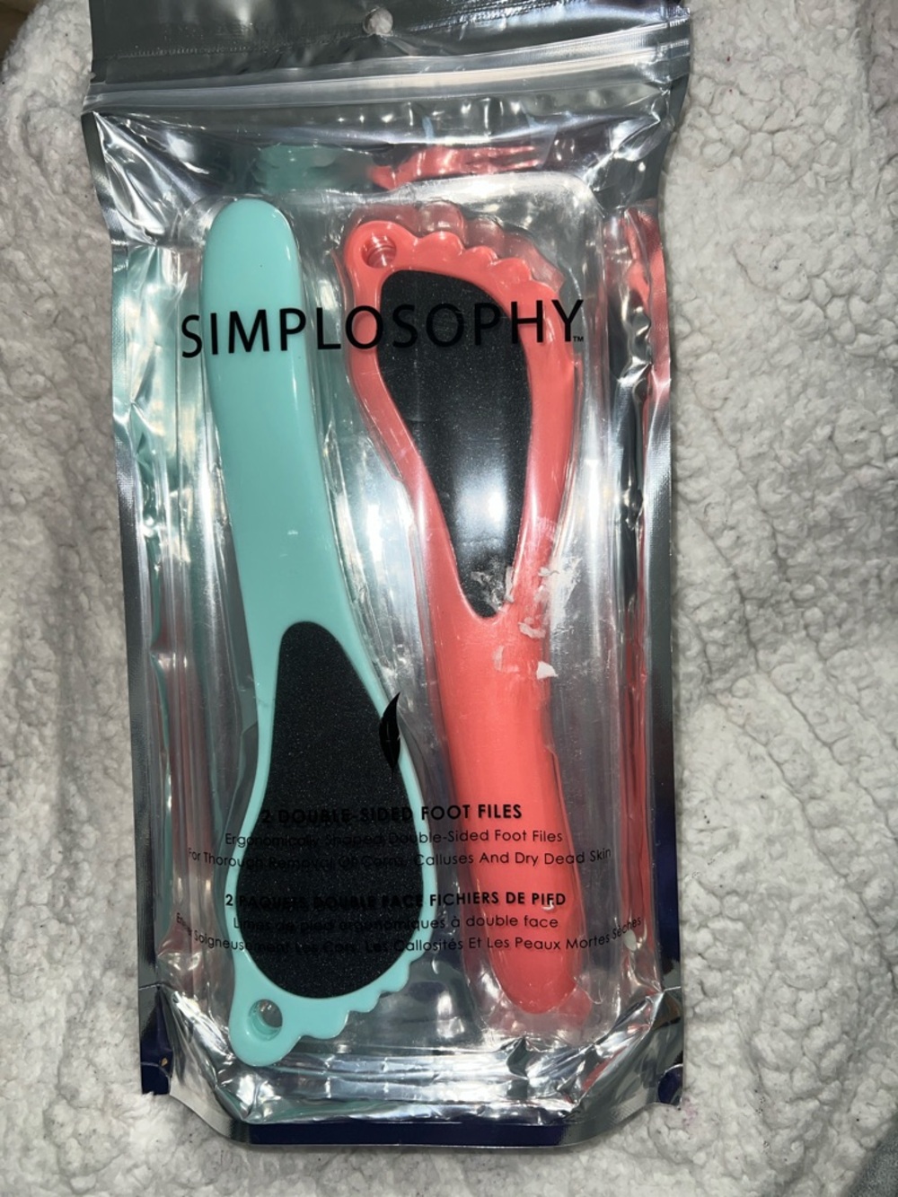 Simplosophy Double-Sided Foot Files - Mint & Coral